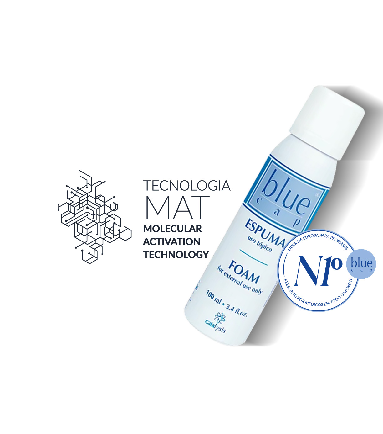 Eficácia comprovada de Blue Cap Espuma